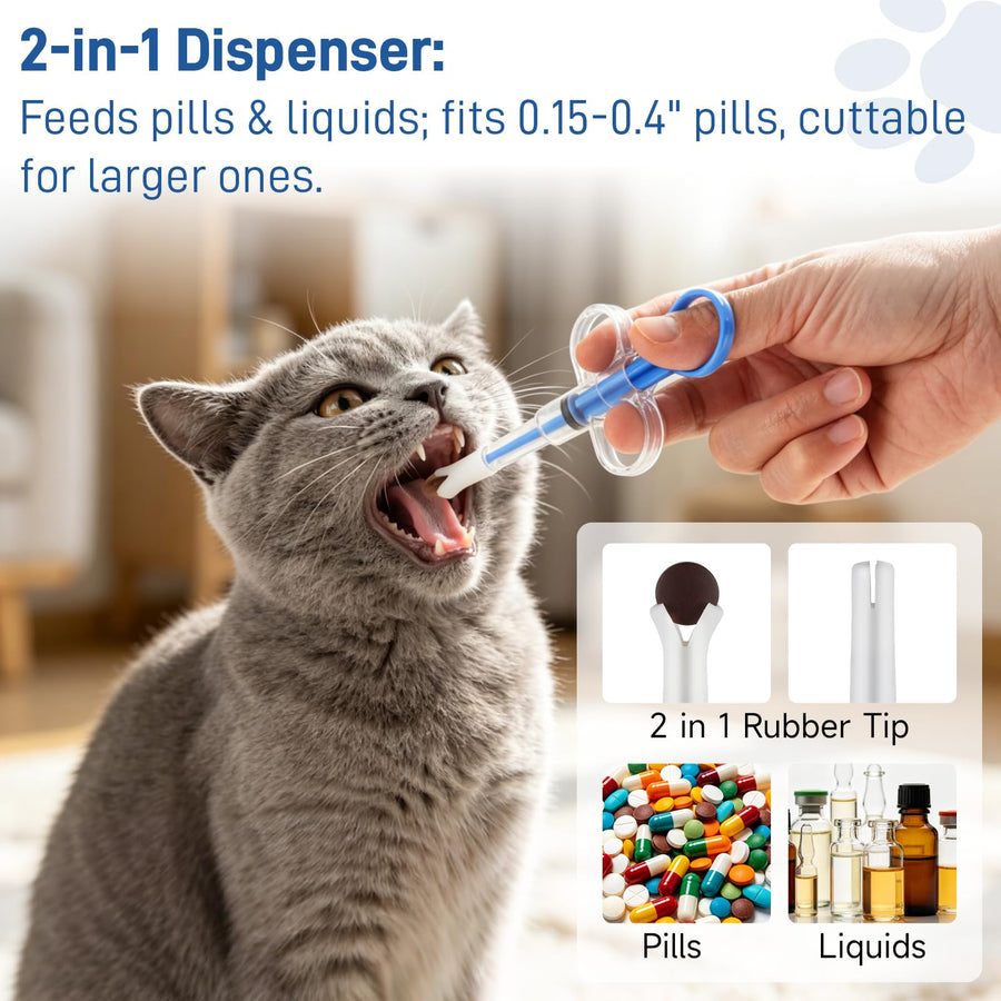 Pet Pill Shooter – 2-in-1 Pill & Liquid Dispenser
