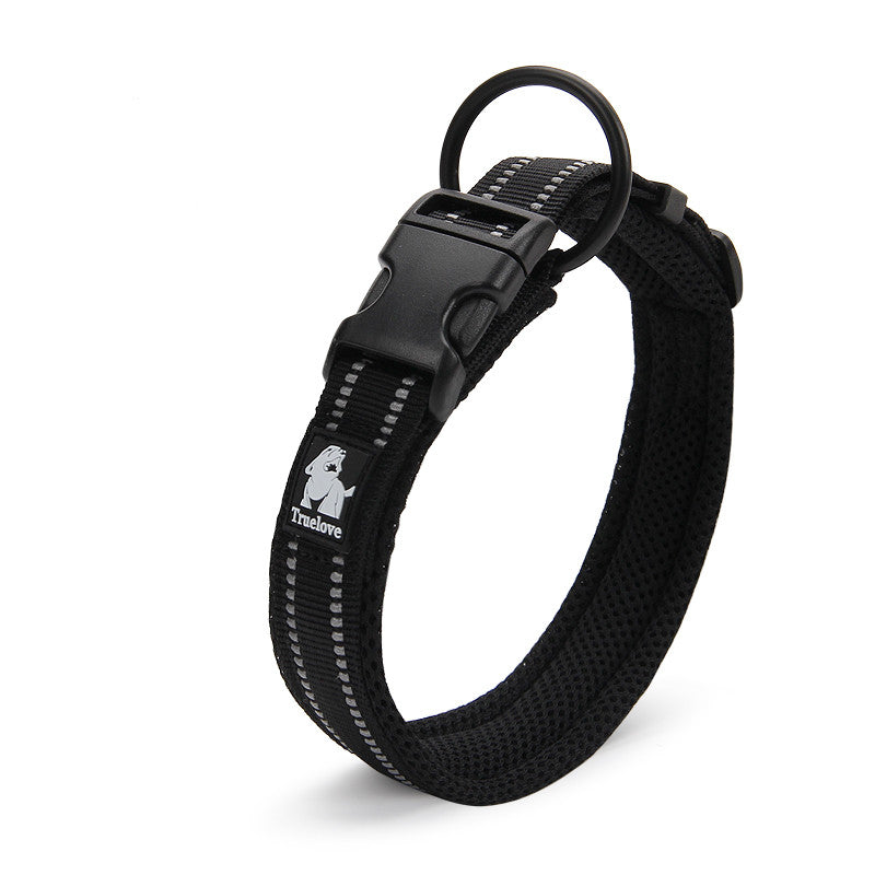 Reflective Padded Dog Collar – Soft Mesh, XXS–3XL
