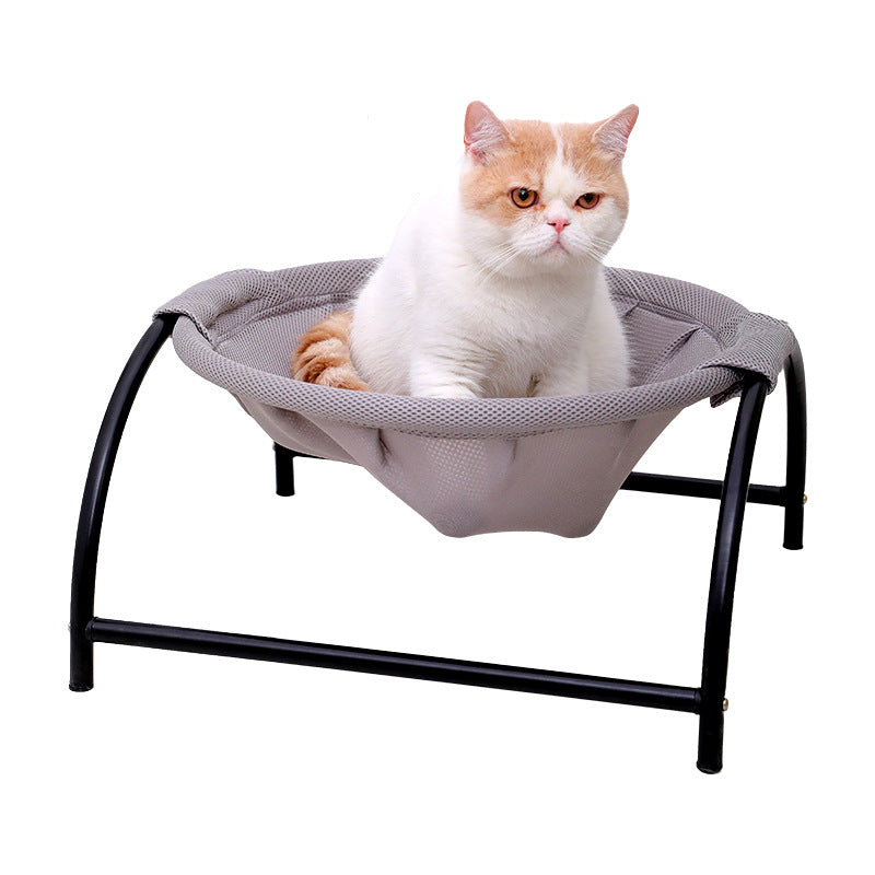 Elevated Breathable Pet Bed – Portable Hammock Cot, 43 cm