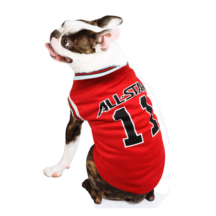 Soccer Ball Dog T-Shirt – Cotton, Black or Red, S–XXL