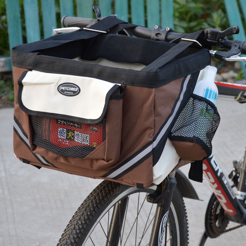 Bicycle Pet Carrier Basket – Removable Front Bag