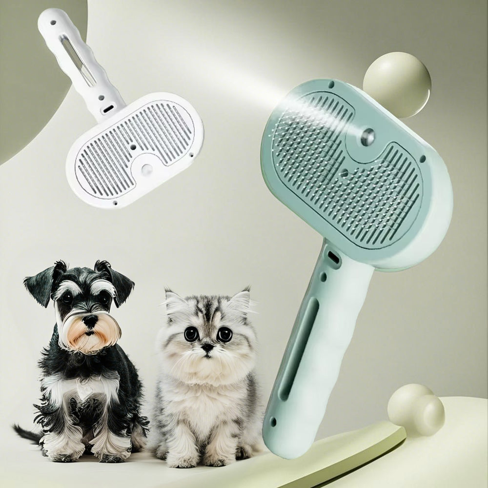 Steam Mist Grooming Comb – Detangling Brush for Cats & Dogs