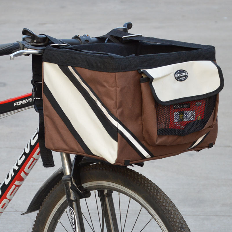 Bicycle Pet Carrier Basket – Removable Front Bag