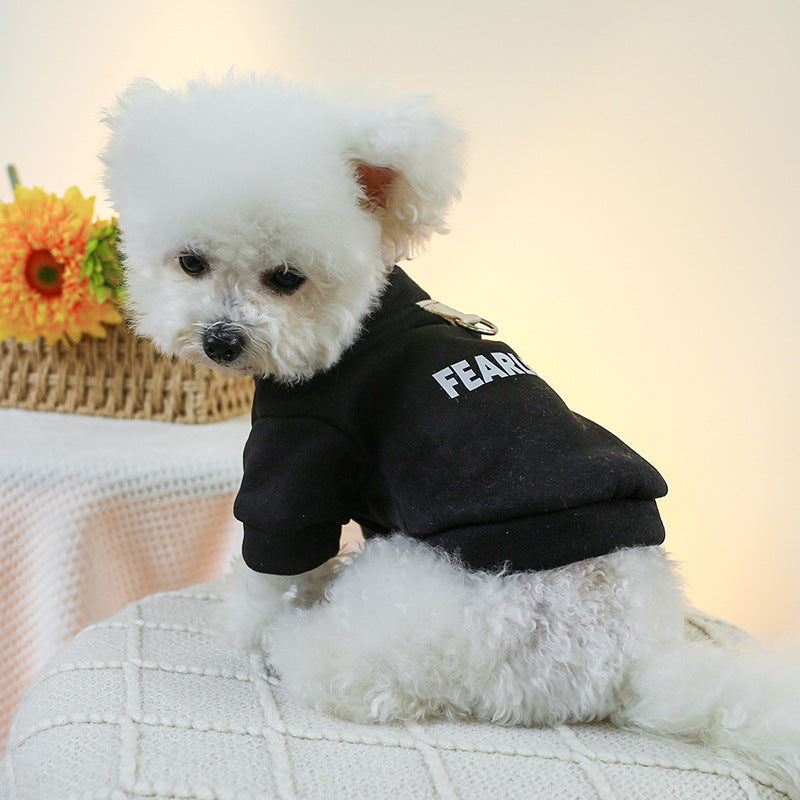 Button-Up Pet Sweater with Leash Hole – XS–XL