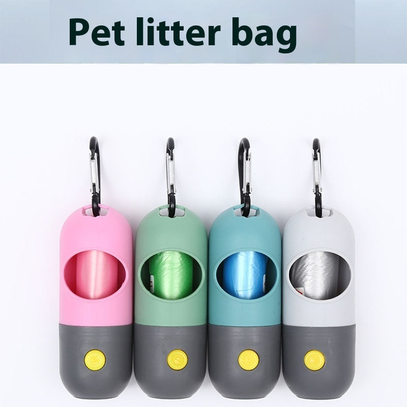 LED Poop Bag Dispenser – Clip-On with Flashlight