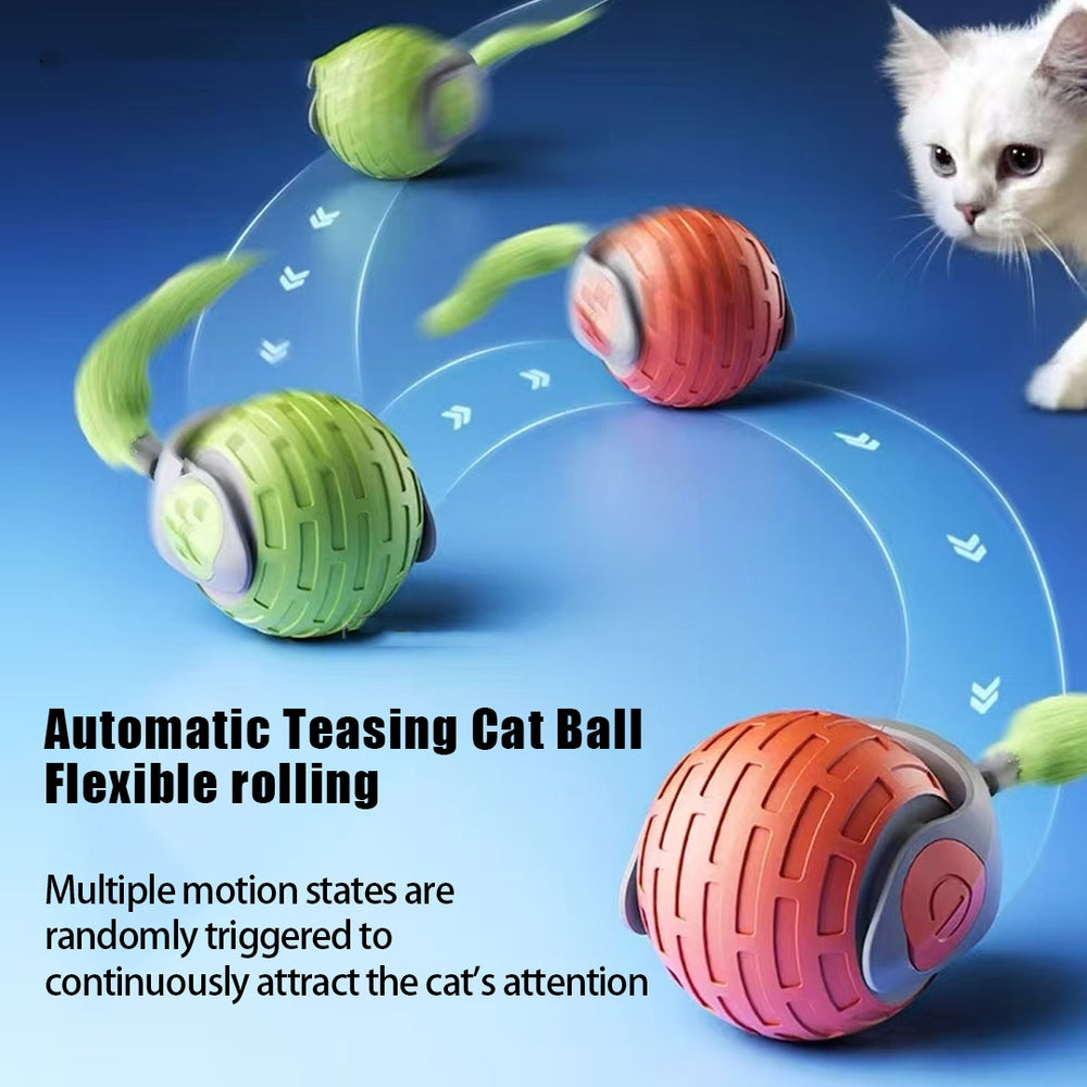 Smart Rolling Ball for Cats – USB Rechargeable, 3 Colors