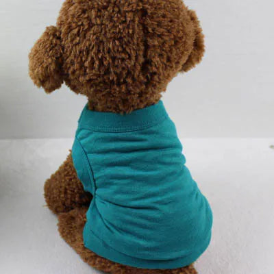 Cotton Dog T-Shirt – Soft Plain Tee for Small to Large Dogs, XS–3XL