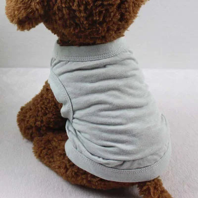 Cotton Dog T-Shirt – Soft Plain Tee for Small to Large Dogs, XS–3XL