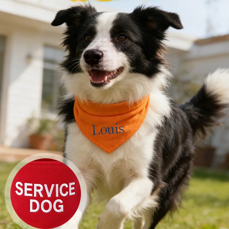 Adjustable Dog Bandana – Solid Color Triangle Scarf, S–XL
