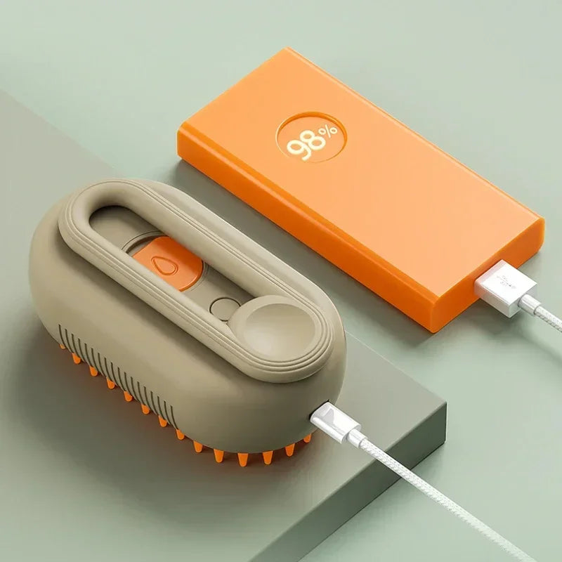 3-in-1 Steam Grooming Brush for Cats & Dogs