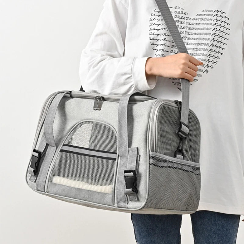 Foldable Breathable Pet Shoulder Carrier