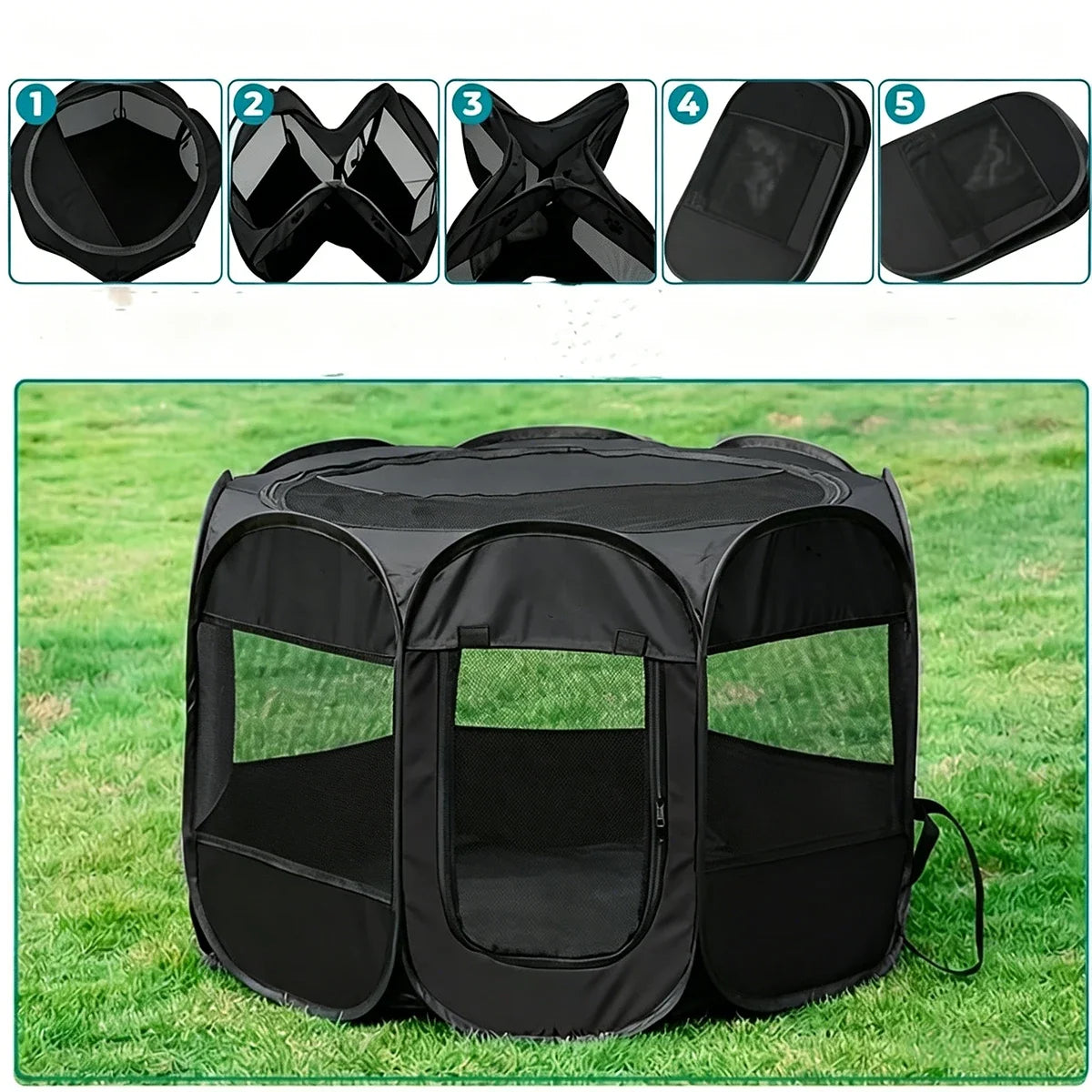 Octagonal Foldable Pet Tent Playpen