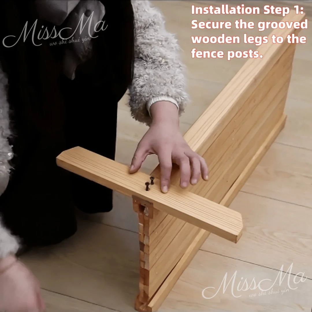 Extendable Wooden Dog Gate
