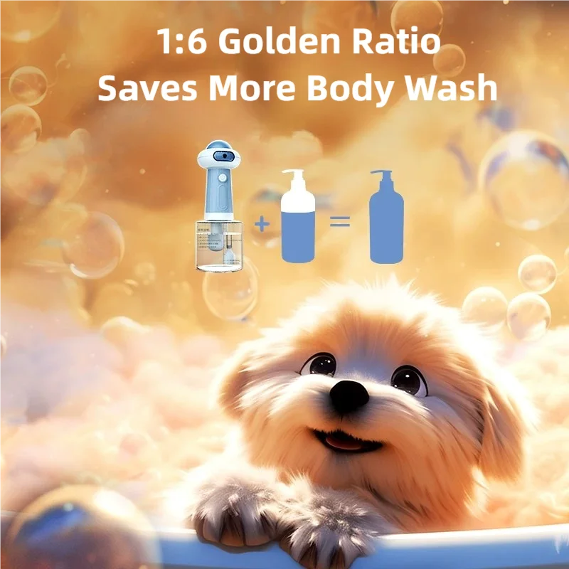 Rechargeable Foaming Shampoo Dispenser for Dogs & Cats