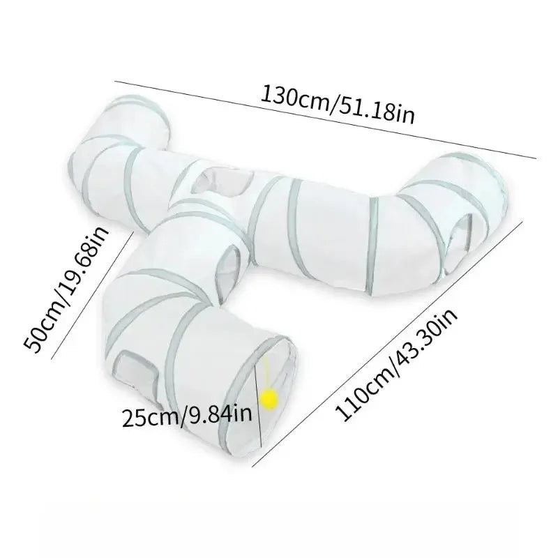 3-Way Foldable Cat Play Tunnel