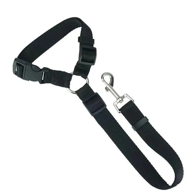 2-in-1 Dog Car Seat Belt & Short Leash – Adjustable Nylon