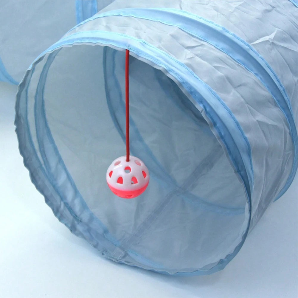Foldable Cat Tunnel with Peek Hole – S, T, Y & Straight Shapes