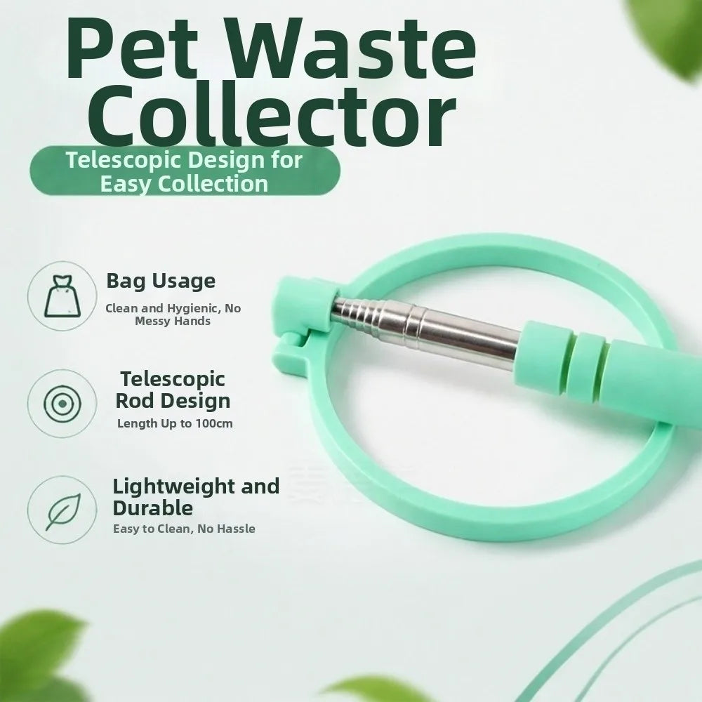Collapsible and Extendable Dog Poop Scooper – Hygienic, No-Contact Tool with a Long Handle
