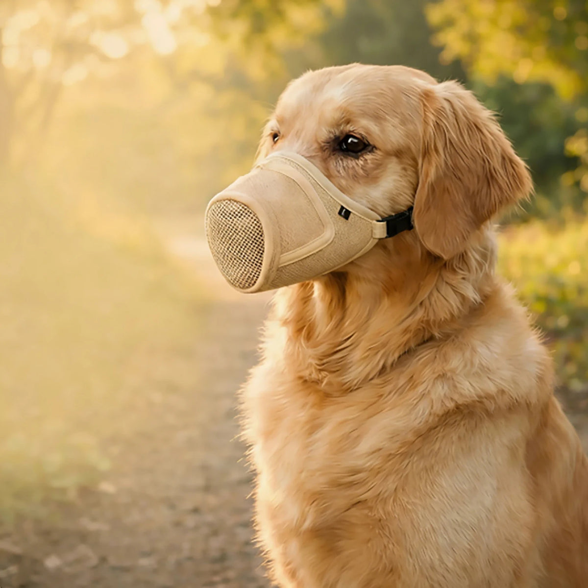Breathable Mesh Dog Muzzle – Adjustable