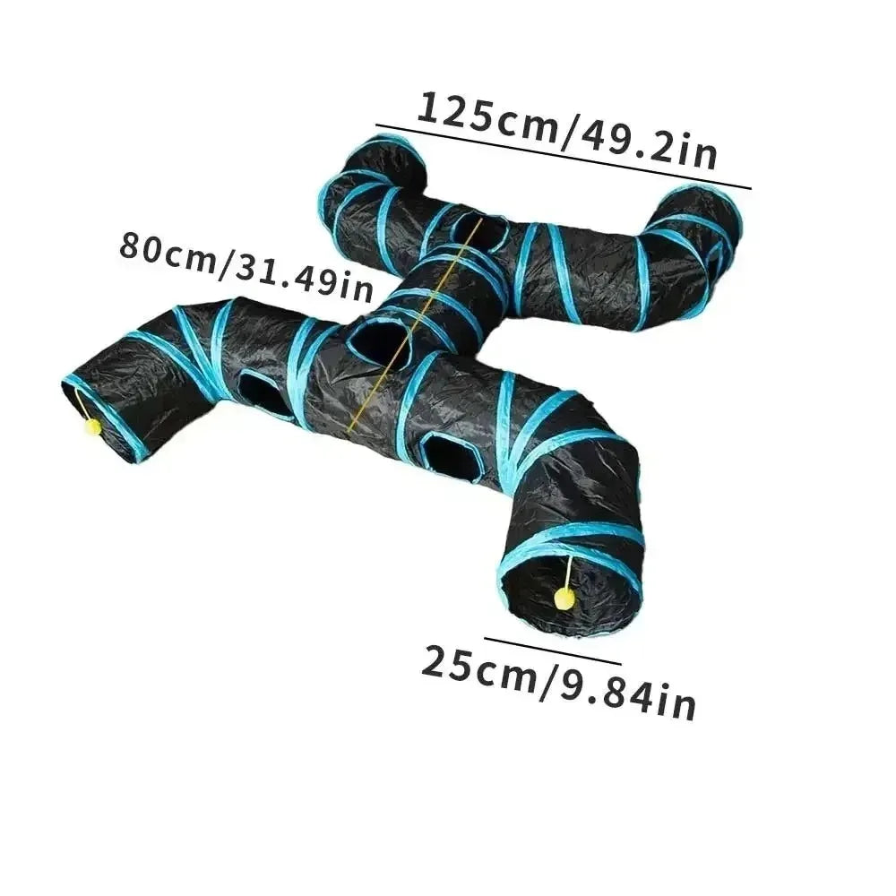 3-Way Foldable Cat Play Tunnel
