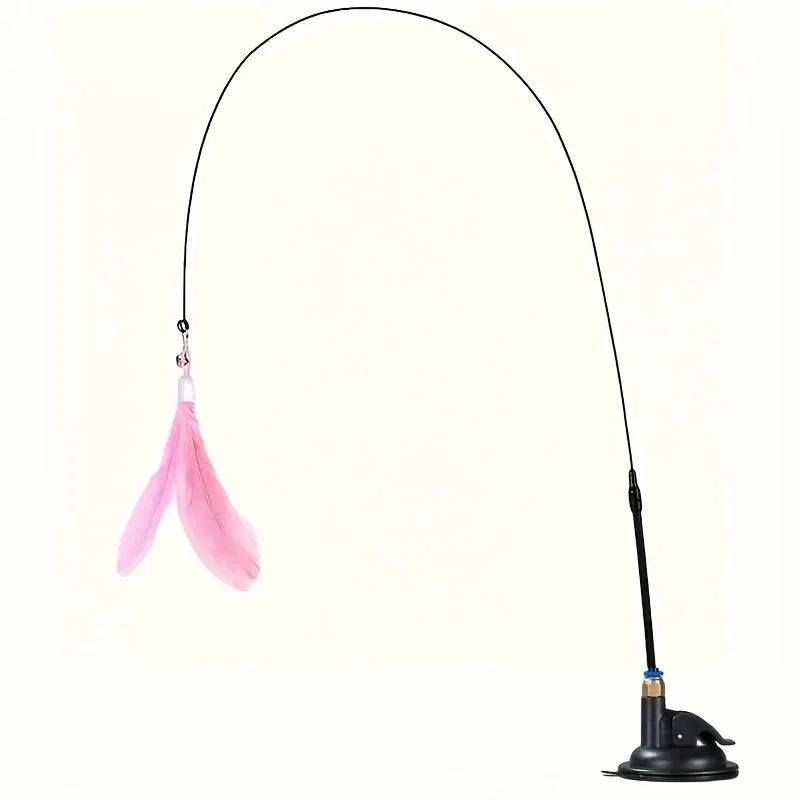 Suction Cup Feather Wand Cat Toy