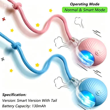 Smart Rolling Ball Cat Toy – Adjustable Speed