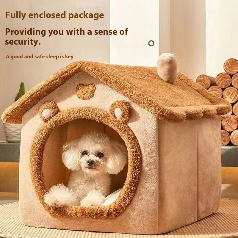 House-Style Pet Bed for Small Dogs & Cats