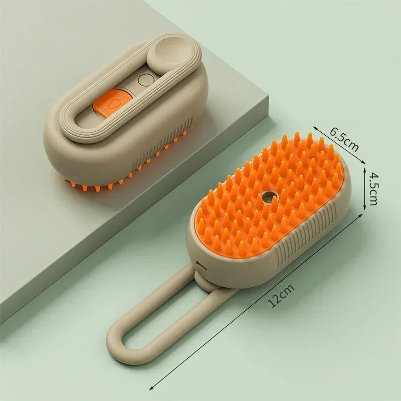 3-in-1 Steam Grooming Brush for Cats & Dogs