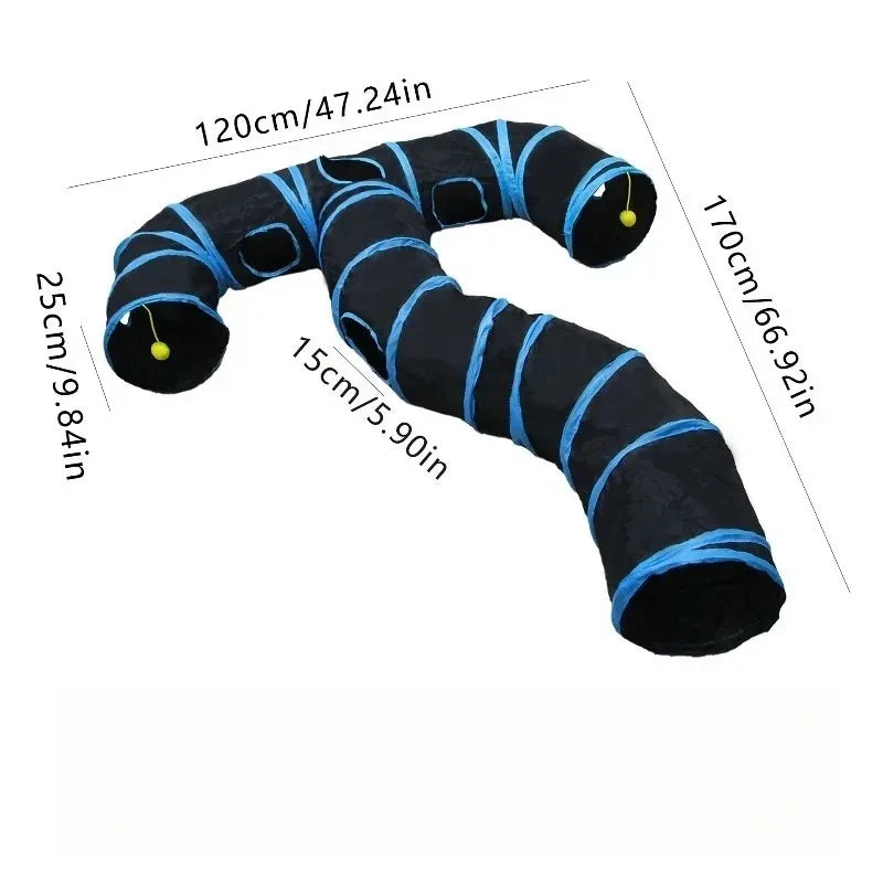 3-Way Foldable Cat Play Tunnel