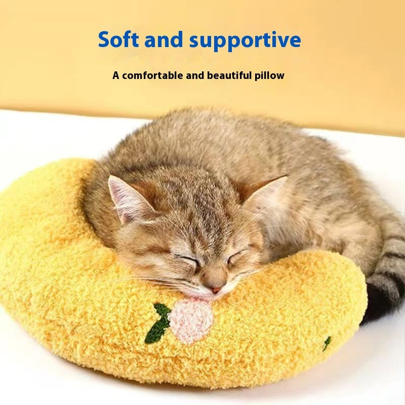 U-Shaped Pet Neck Pillow – Moon or Question Mark