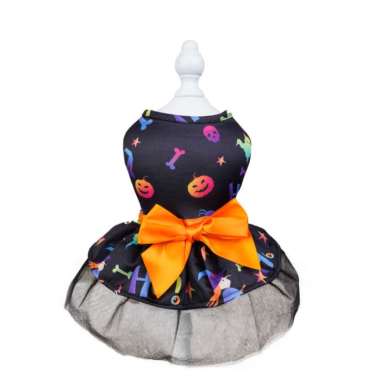 Halloween Dog Costume – Skull or Colorful, S–XL