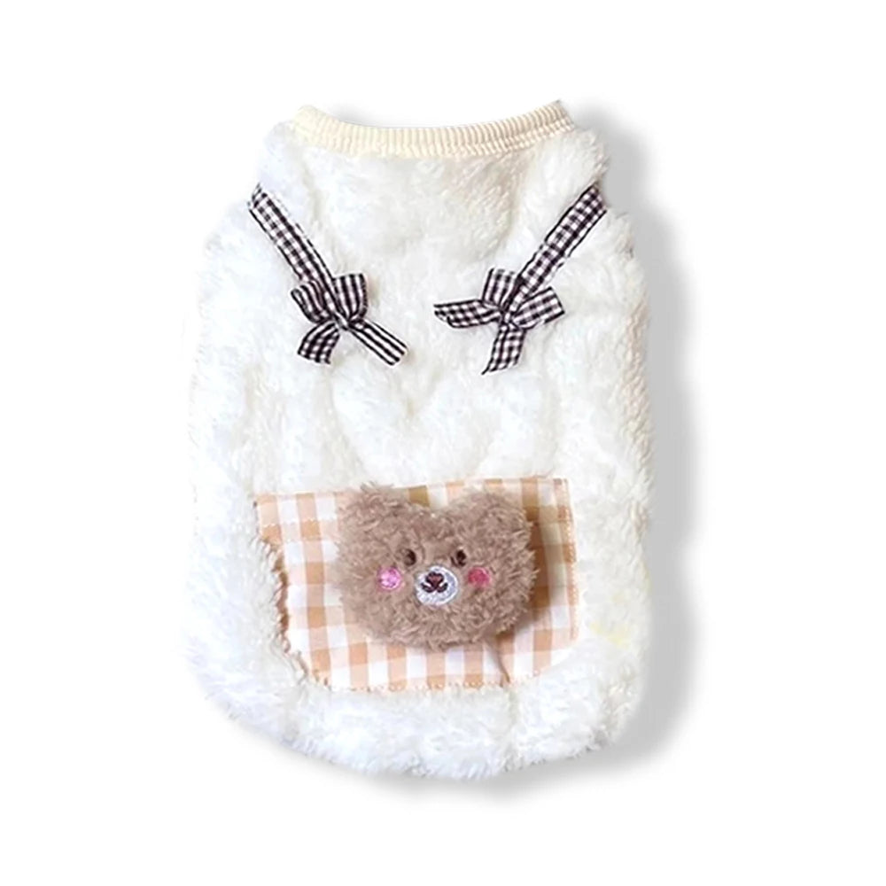 Cute Cat Dog Clothes Winter Plush Vest Soft Fleece Kitten Jacket Warm Puppy Coat Small Dogs Cats Apparel