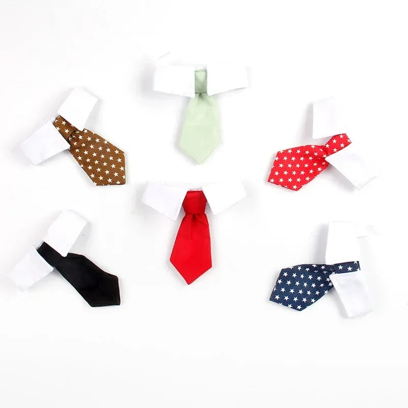 Pet Dog Cat Formal Necktie Tuxedo Bow Tie Black and Red Collar for Dog & Cat Pet Accessories for Wedding Holiday and Party Gift