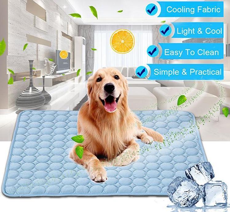 Cooling Pet Mat – Ice Silk Summer Pad, Many Sizes