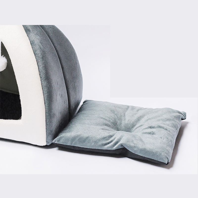 Bunny Ear Cave Bed for Cats & Small Dogs – Plush, S–XL
