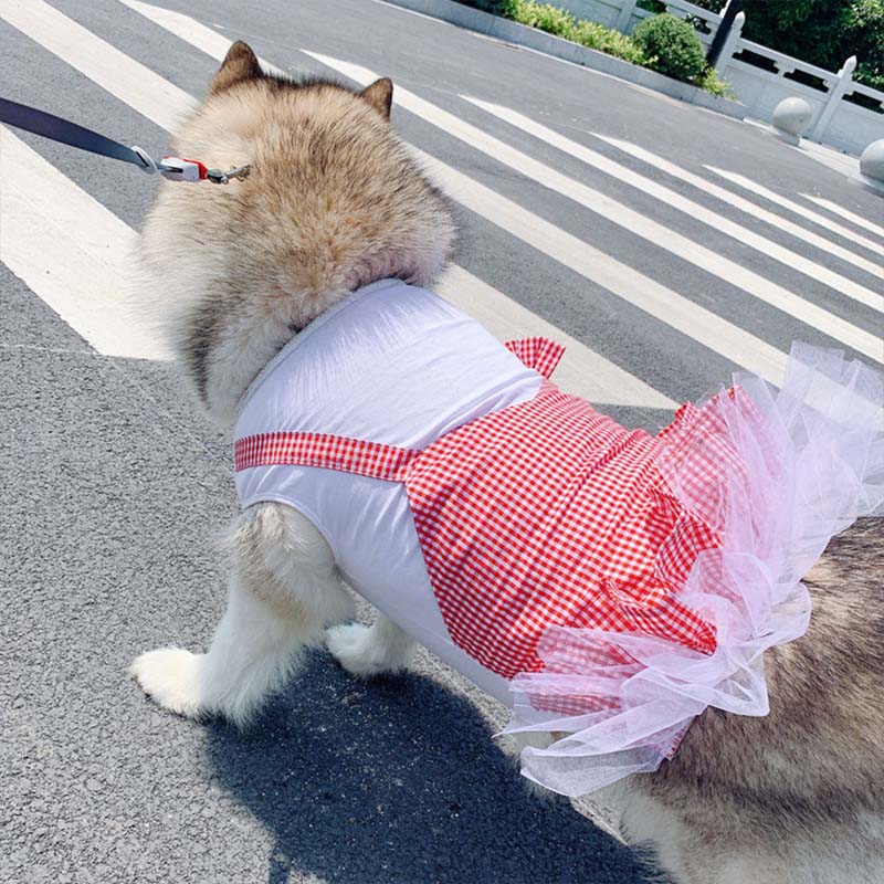 Princess Dog Dress for Large Dogs – Red or Yellow, S–6XL