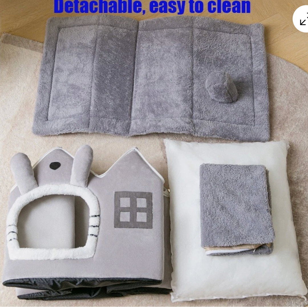 Foldable Pet House Bed