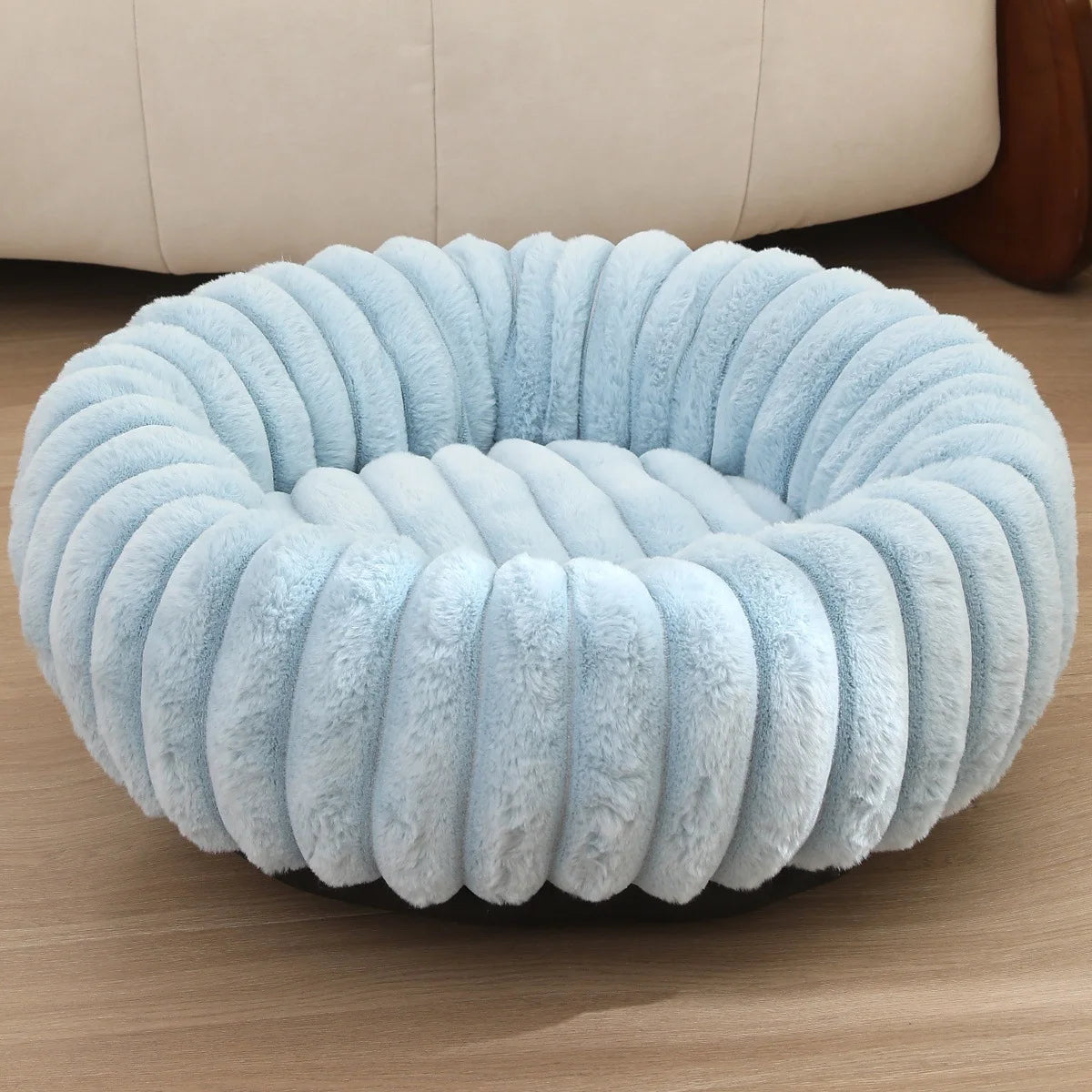 40-80cm Fluffy Pets Dogs Beds Large Round Dog Bed Super Warm Soft Cat House Plush Cat Nest Winter Big Bed