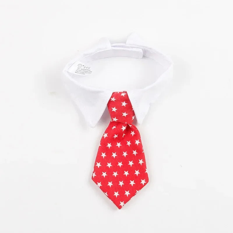 Pet Dog Cat Formal Necktie Tuxedo Bow Tie Black and Red Collar for Dog & Cat Pet Accessories for Wedding Holiday and Party Gift