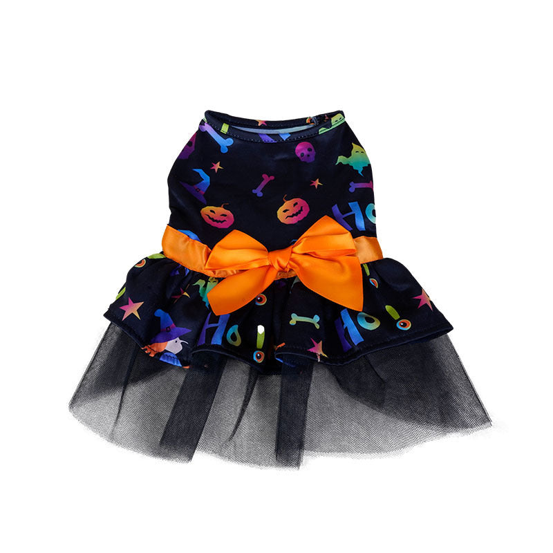 Halloween Dog Costume – Skull or Colorful, S–XL