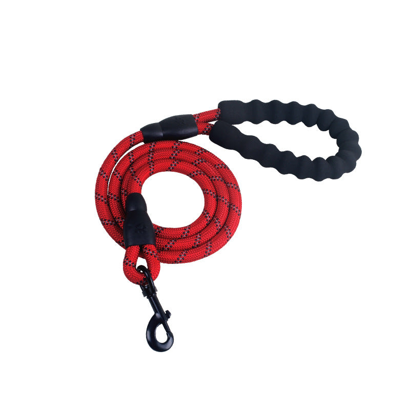 Reflective Dog Leash – Nylon Rope with Foam Handle