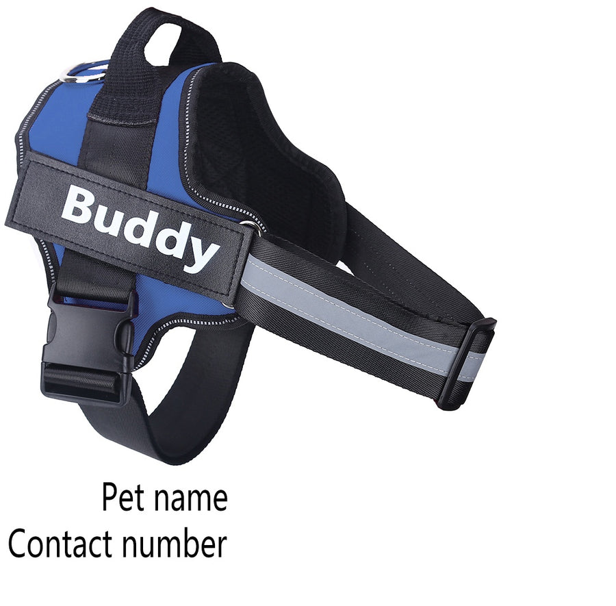 Personalized No-Pull Dog Harness Vest – Reflective, Custom Patch, XS–XXL