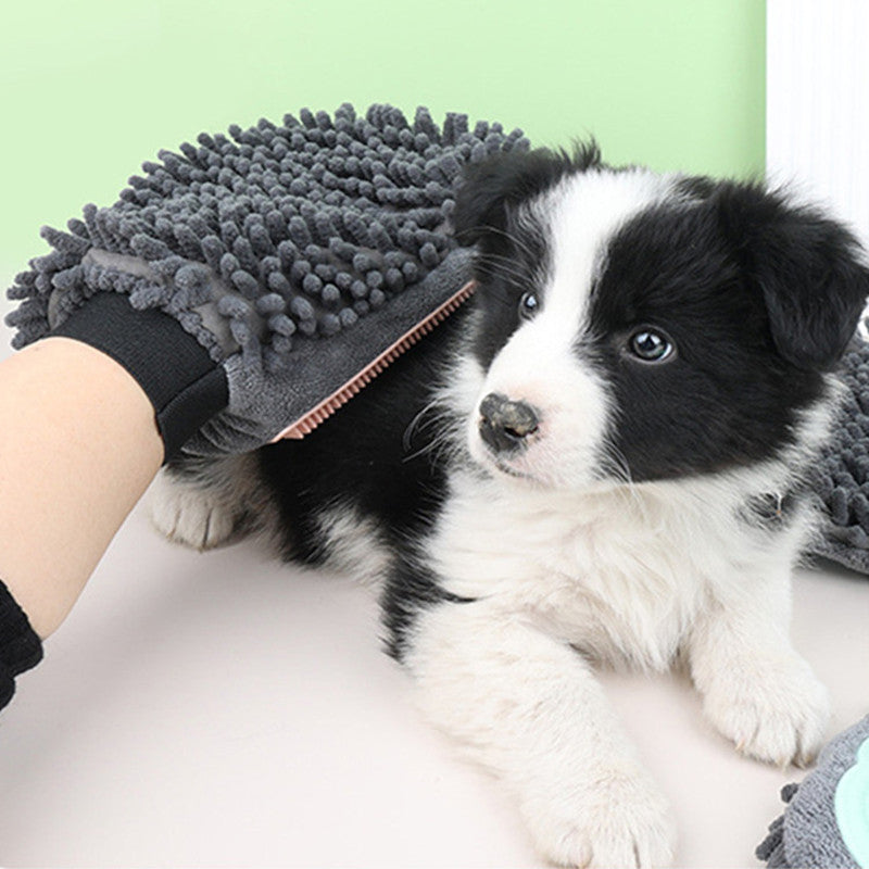 2-in-1 Pet Grooming Glove – Bath Brush & Massage