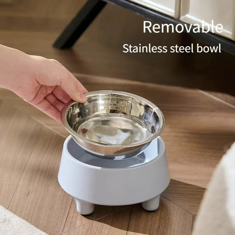 New Elevated Pet Food and Water Bowls Raised with Stainless Steel Bowl for Small Dogs Cats Washable Easy To Cleaning Pet Product