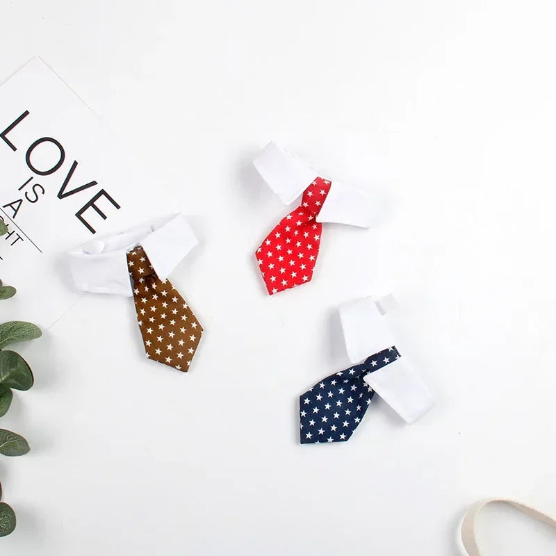 Pet Dog Cat Formal Necktie Tuxedo Bow Tie Black and Red Collar for Dog & Cat Pet Accessories for Wedding Holiday and Party Gift