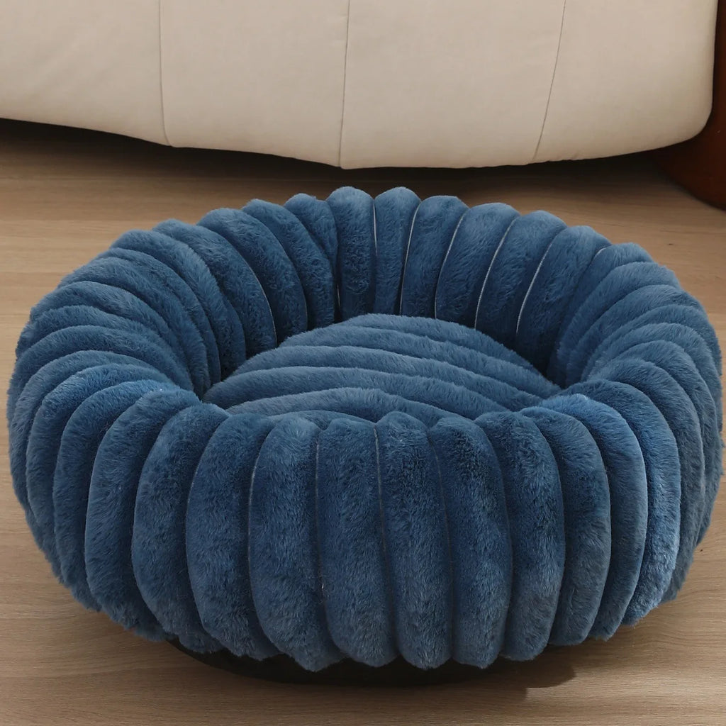 40-80cm Fluffy Pets Dogs Beds Large Round Dog Bed Super Warm Soft Cat House Plush Cat Nest Winter Big Bed