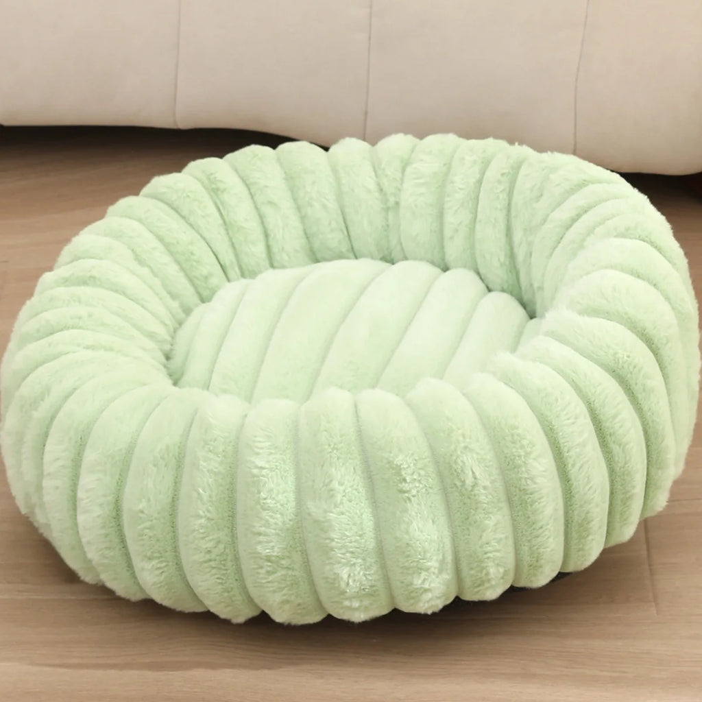 40-80cm Fluffy Pets Dogs Beds Large Round Dog Bed Super Warm Soft Cat House Plush Cat Nest Winter Big Bed
