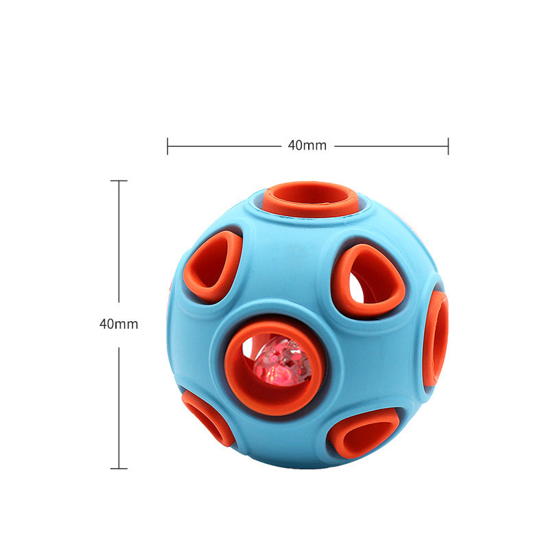 Light-Up Squeaky Dog Ball – Glow or Bell, S / M