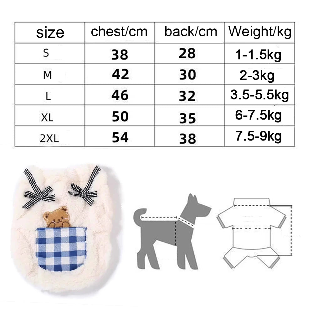 Cute Cat Dog Clothes Winter Plush Vest Soft Fleece Kitten Jacket Warm Puppy Coat Small Dogs Cats Apparel
