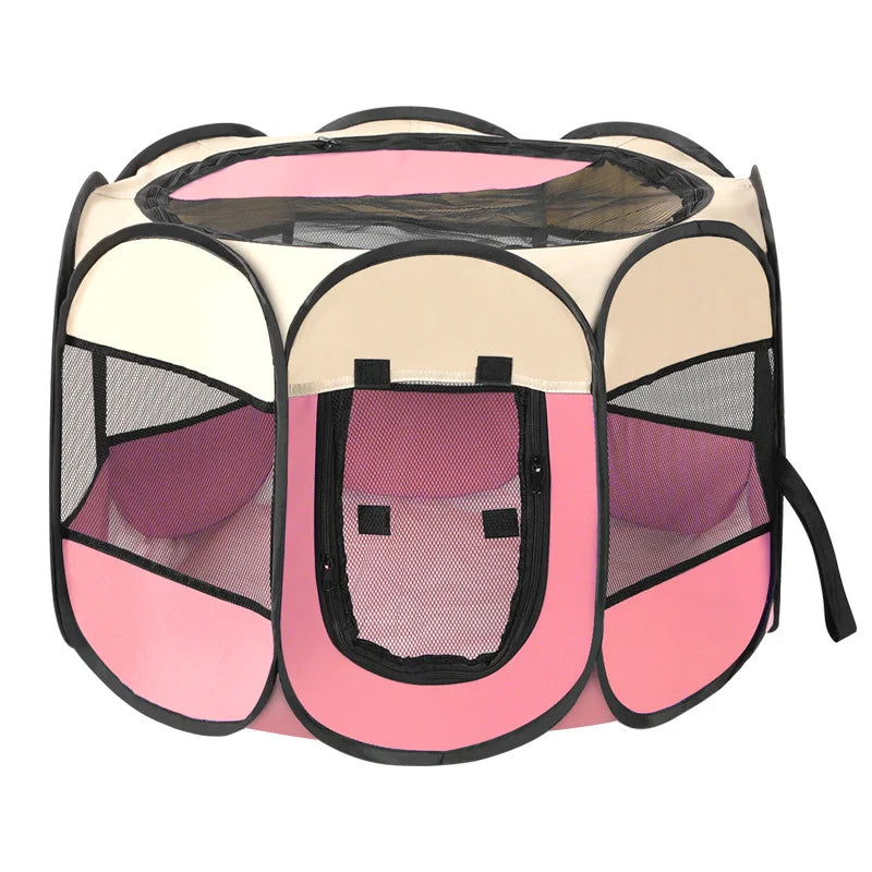 Octagonal Oxford Pet Playpen with Zip Cover